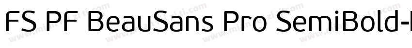 FS PF BeauSans Pro SemiBold字体转换